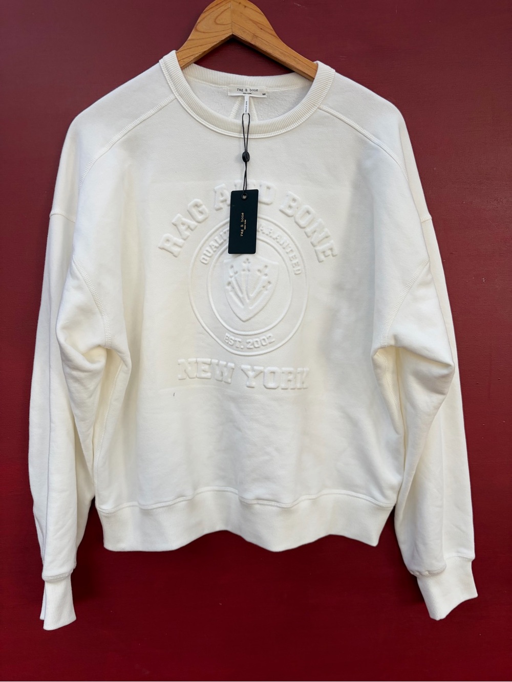 Rag And Bone Collegiate Crewneck NWT MINOR FLAW